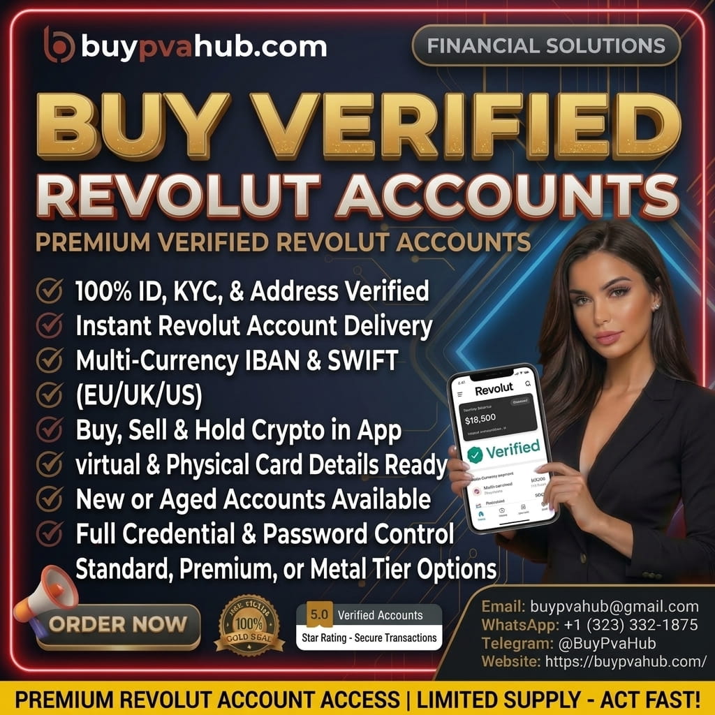 Buy Verified Revolut Account -Instant IBAN, Card & Lifetime Guarantee | BuyPVAHub